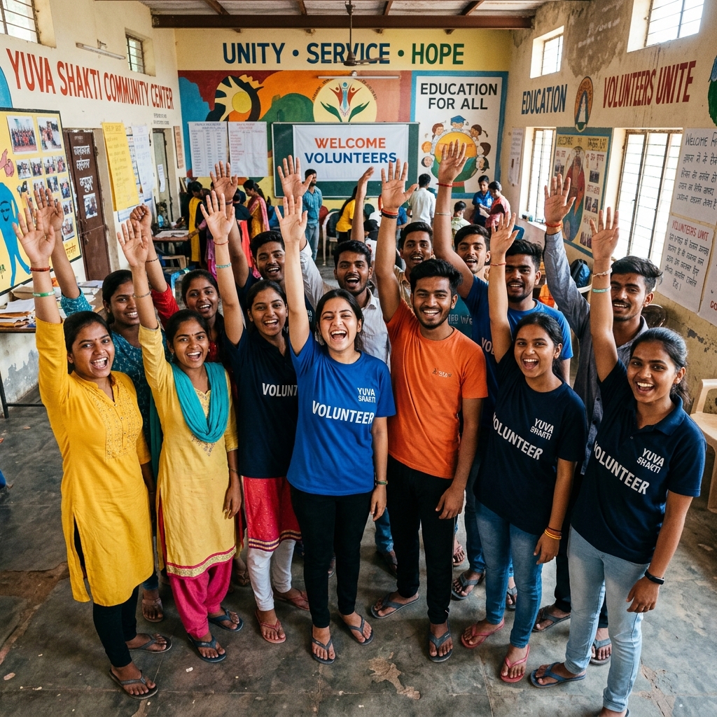Dedicated MWF NGO TRUST volunteer helping local community